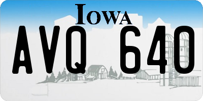 IA license plate AVQ640