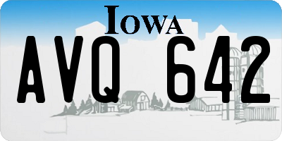 IA license plate AVQ642