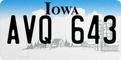 IA license plate AVQ643