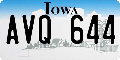 IA license plate AVQ644
