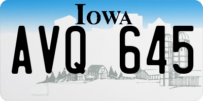 IA license plate AVQ645