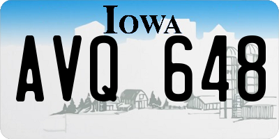 IA license plate AVQ648