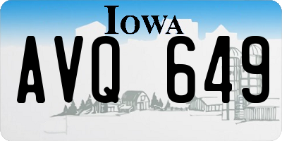 IA license plate AVQ649