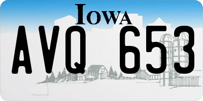 IA license plate AVQ653
