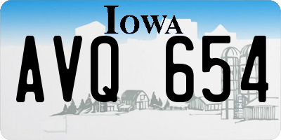 IA license plate AVQ654