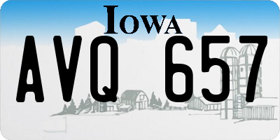 IA license plate AVQ657