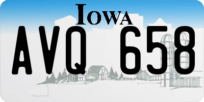 IA license plate AVQ658