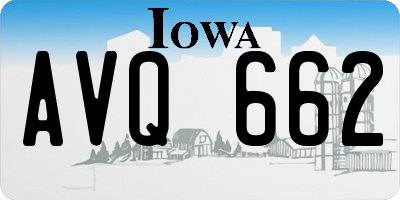 IA license plate AVQ662