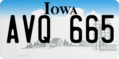 IA license plate AVQ665