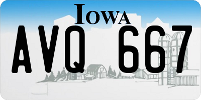 IA license plate AVQ667
