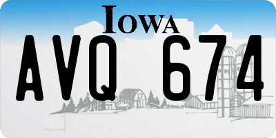 IA license plate AVQ674