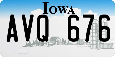 IA license plate AVQ676