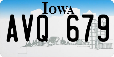 IA license plate AVQ679