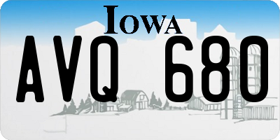 IA license plate AVQ680