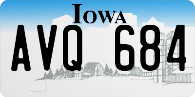 IA license plate AVQ684