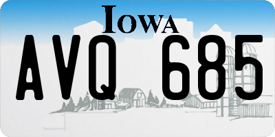IA license plate AVQ685