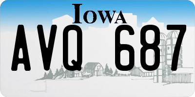 IA license plate AVQ687
