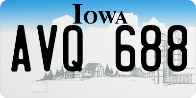 IA license plate AVQ688