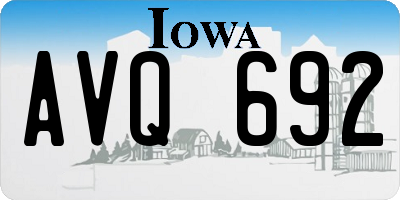 IA license plate AVQ692