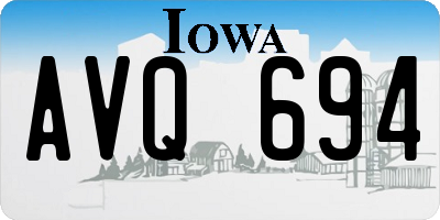 IA license plate AVQ694