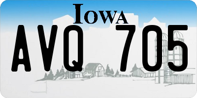 IA license plate AVQ705