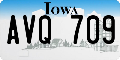 IA license plate AVQ709