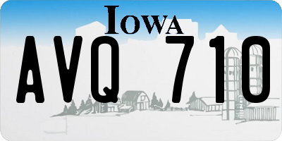 IA license plate AVQ710