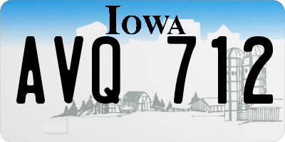 IA license plate AVQ712
