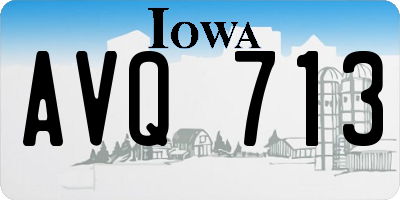 IA license plate AVQ713