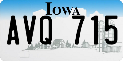 IA license plate AVQ715