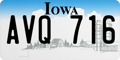 IA license plate AVQ716