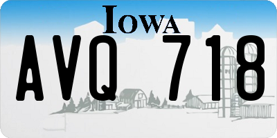 IA license plate AVQ718