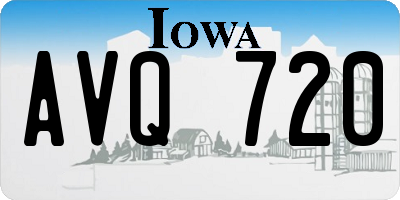 IA license plate AVQ720