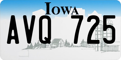 IA license plate AVQ725