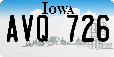 IA license plate AVQ726