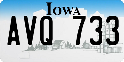 IA license plate AVQ733