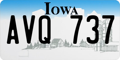 IA license plate AVQ737