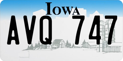 IA license plate AVQ747