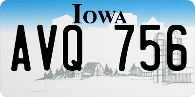 IA license plate AVQ756