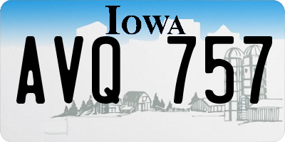 IA license plate AVQ757
