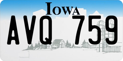 IA license plate AVQ759