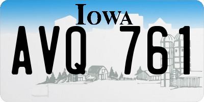 IA license plate AVQ761