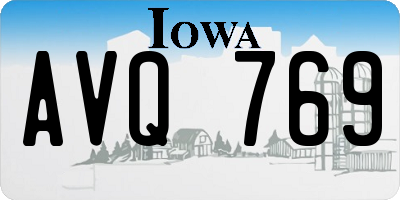 IA license plate AVQ769