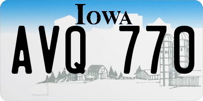 IA license plate AVQ770