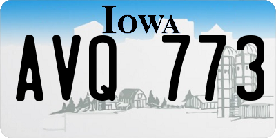 IA license plate AVQ773