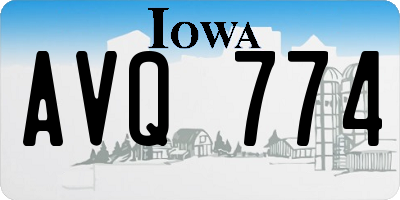 IA license plate AVQ774