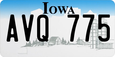 IA license plate AVQ775