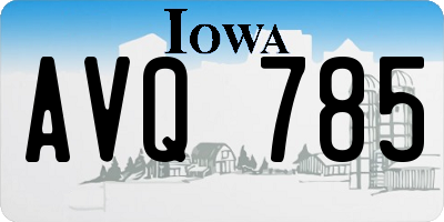 IA license plate AVQ785