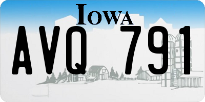 IA license plate AVQ791