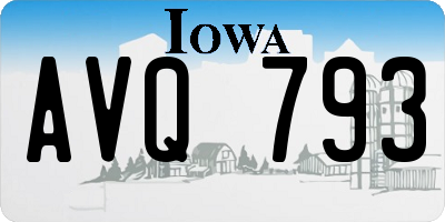 IA license plate AVQ793